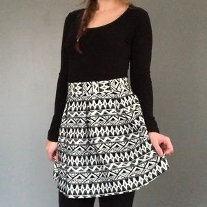 Aztec Print Skater Skirt - LIKE NEW